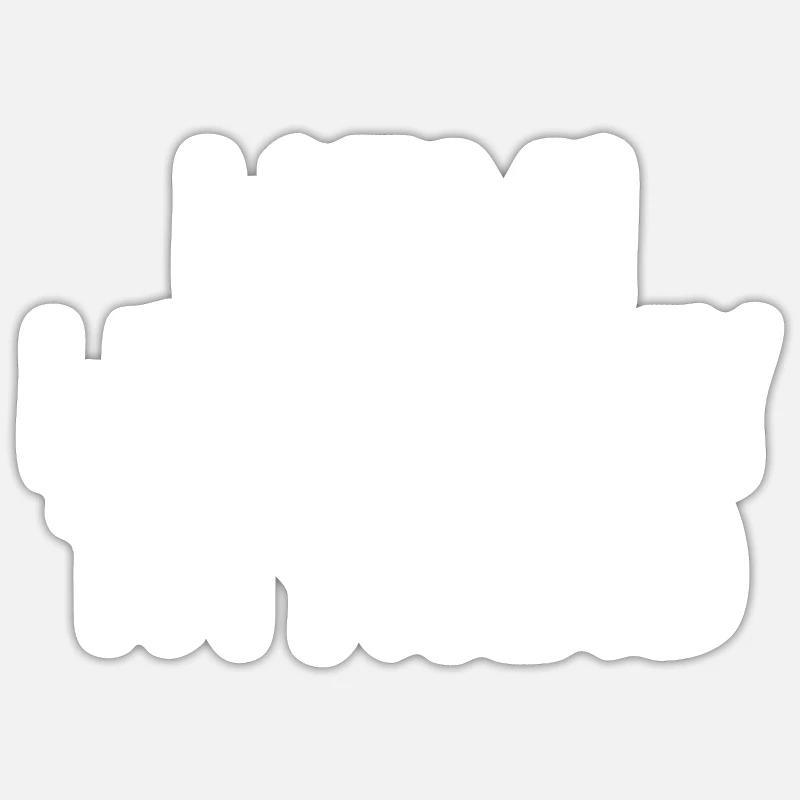 Hey Où est ma thyroïde - Cancer de la thyroïde - Sticker taille S (10 x 10 cm) - blanc mat