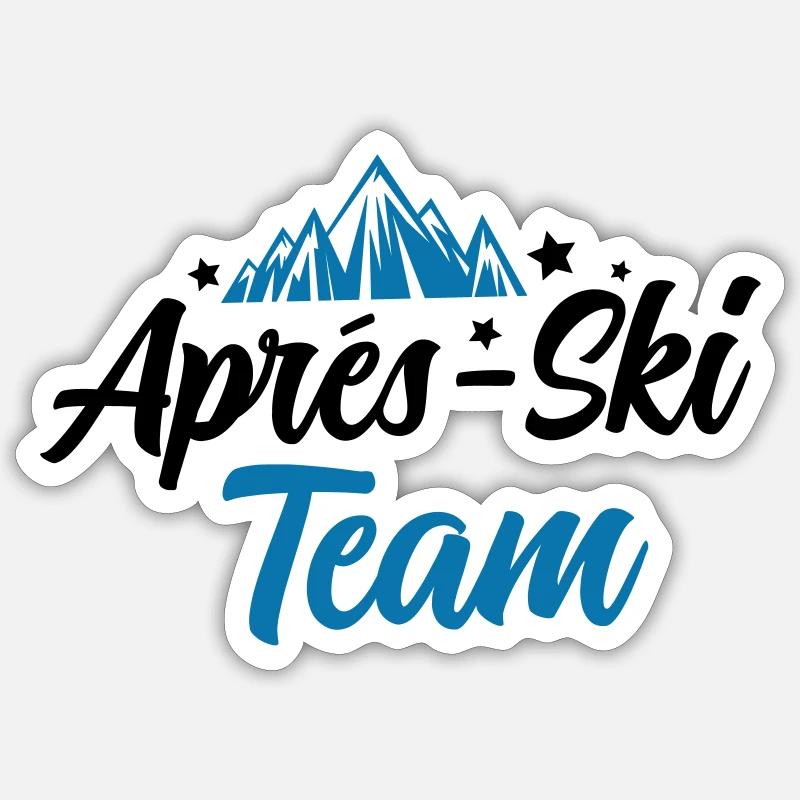 Après-Ski Team - Sticker size S (10 x 10 cm) - white matte