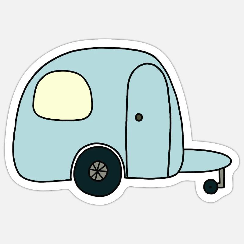 Campeur - Sticker taille S (10 x 10 cm) - blanc mat
