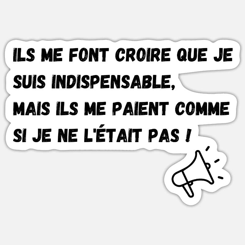 insipensable - Sticker taille S (10 x 10 cm) - blanc mat