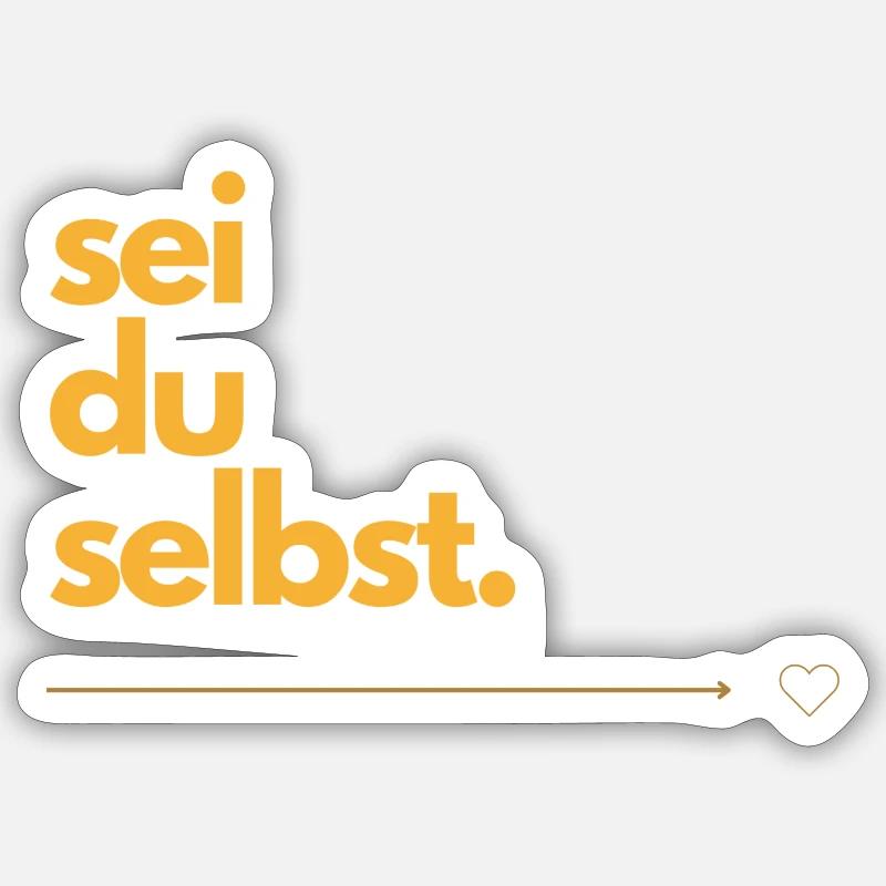 sei du selbst. - Sticker Größe S (10 x 10 cm) - Mattweiß