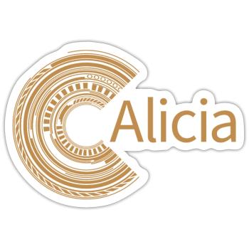 Für Alicia - Sticker Größe S (10 x 10 cm) - Mattweiß - Vorne