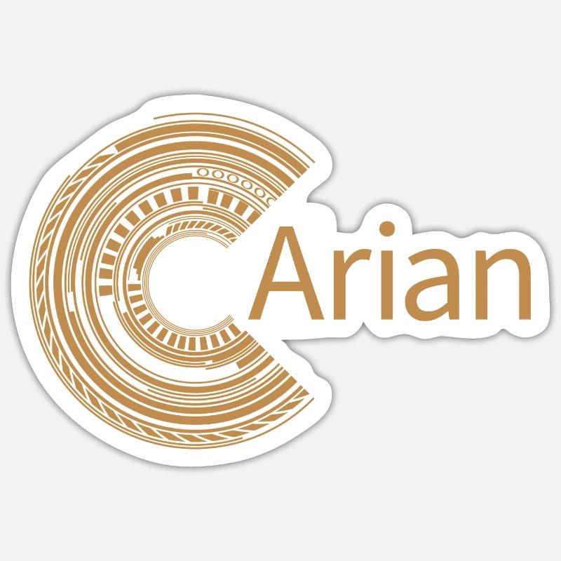 Für Arian - Sticker Größe S (10 x 10 cm) - Mattweiß