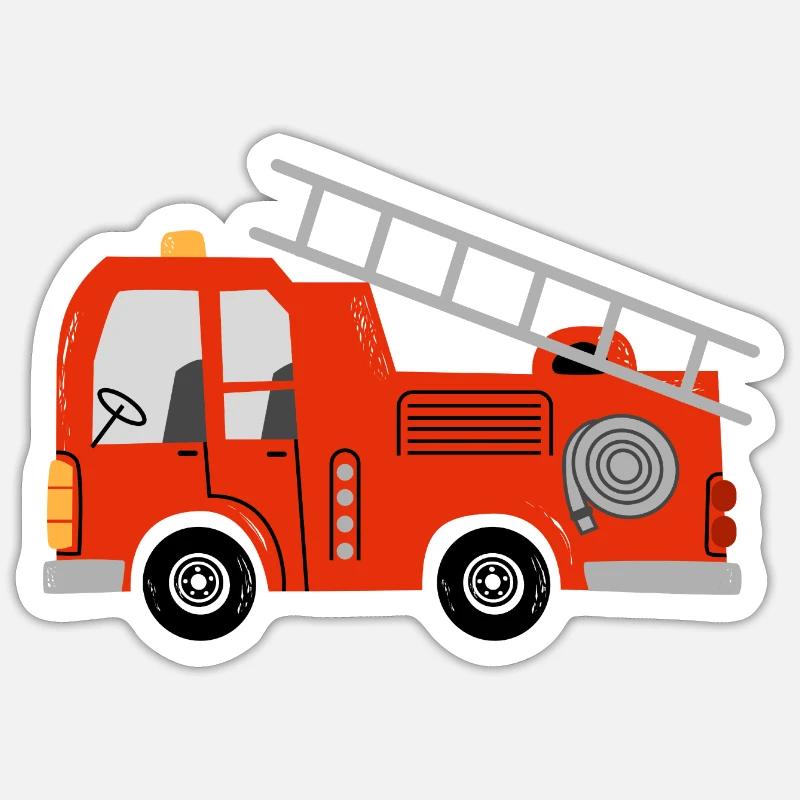 Firefighter firefighters Sticker size S (10 x 10 cm)