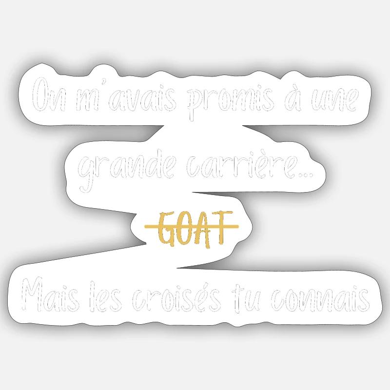 Les Croisés - Sticker taille S (10 x 10 cm) - blanc mat