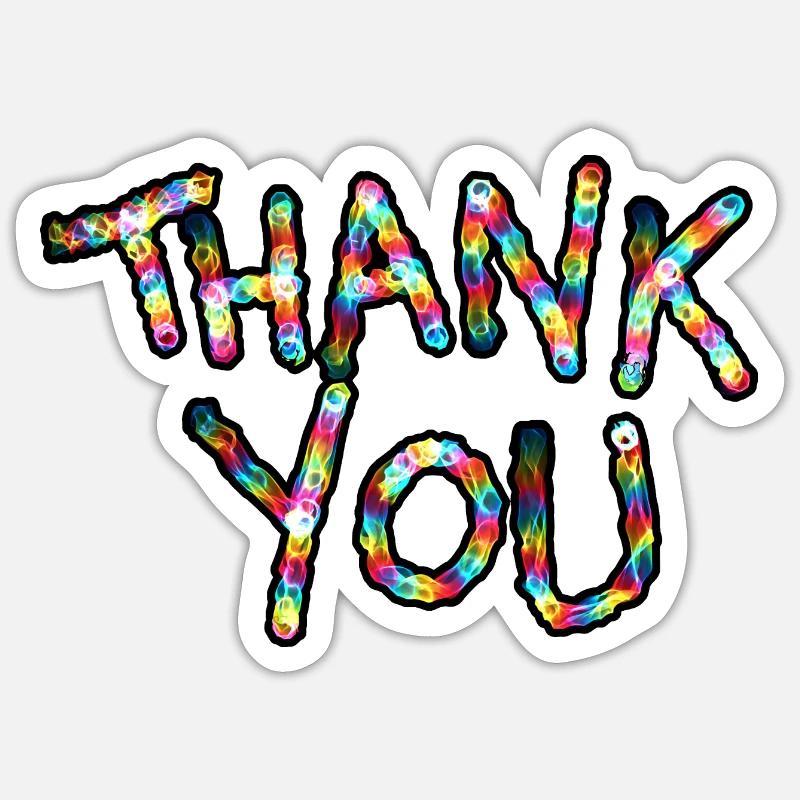 Thank You - Danke dir Sticker Größe S (10 x 10 cm)