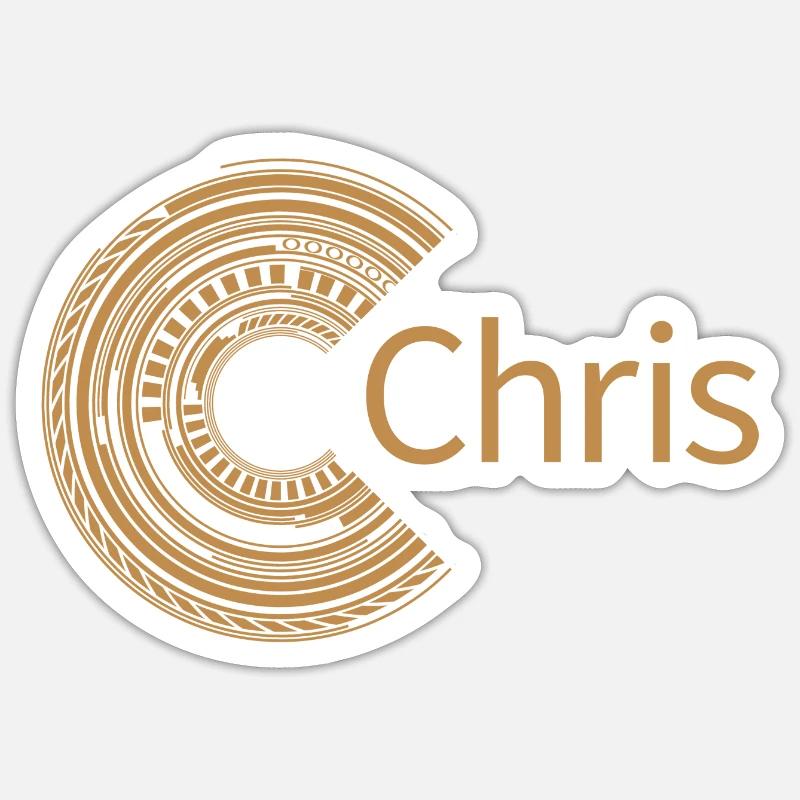 Pour Chris - Sticker taille S (10 x 10 cm) - blanc mat