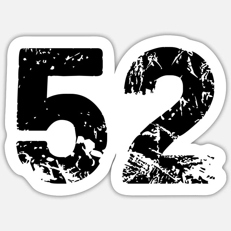 52 - Sticker size S (10 x 10 cm) - white matte