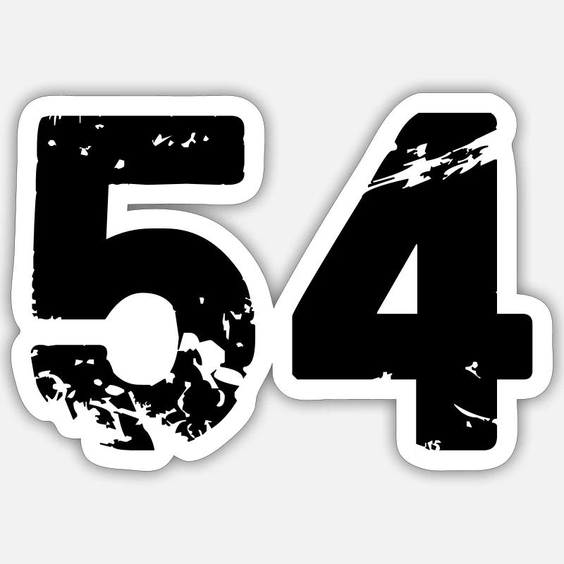 54 - Sticker taille S (10 x 10 cm) - blanc mat