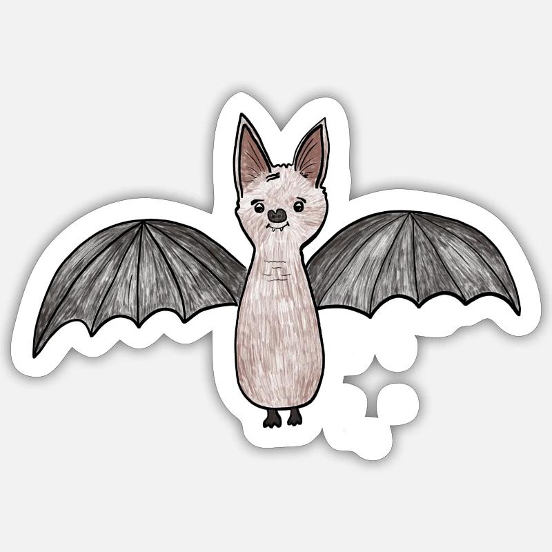 Fledermaus-Phantom Illustration Sticker Größe S (10 x 10 cm)