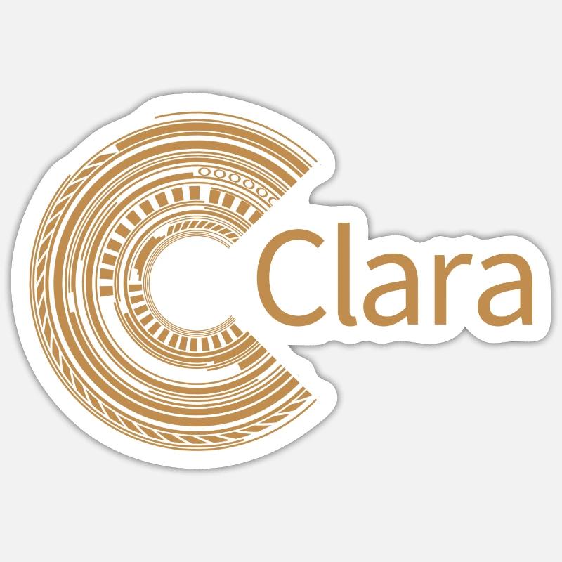 Pour Clara - Sticker taille S (10 x 10 cm) - blanc mat