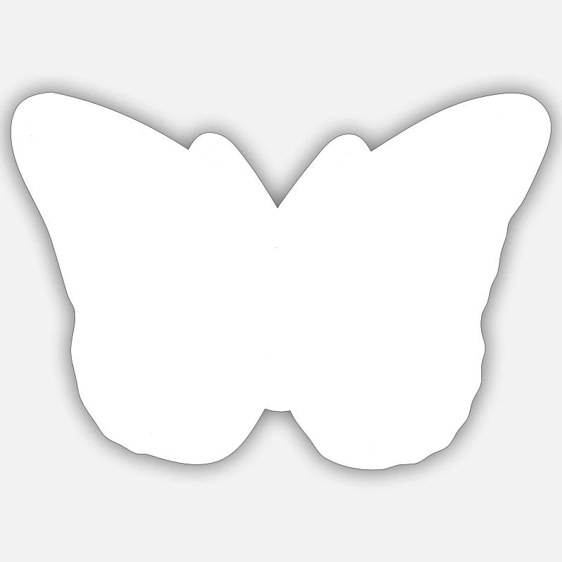 Butterfly white - Sticker size S (10 x 10 cm) - white matte