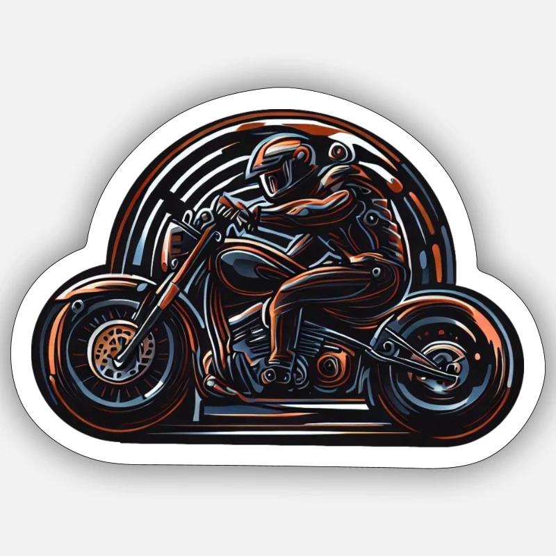 Motorbiker Cool Logo Sticker taille S (10 x 10 cm)