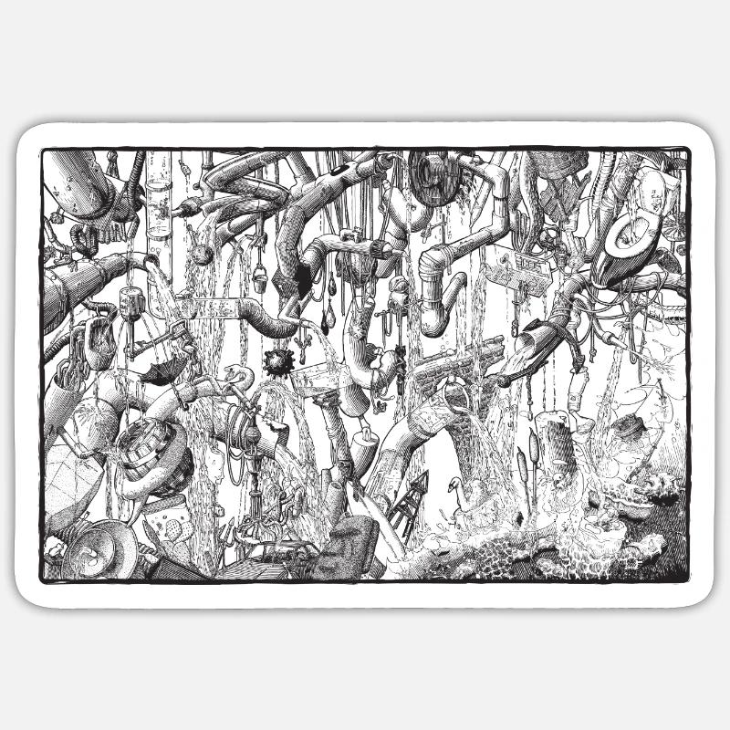 Pipe is Life - Sticker size S (10 x 10 cm) - white matte