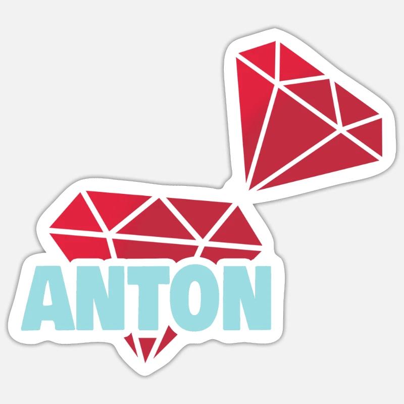 Edel Anton Sticker size S (10 x 10 cm)