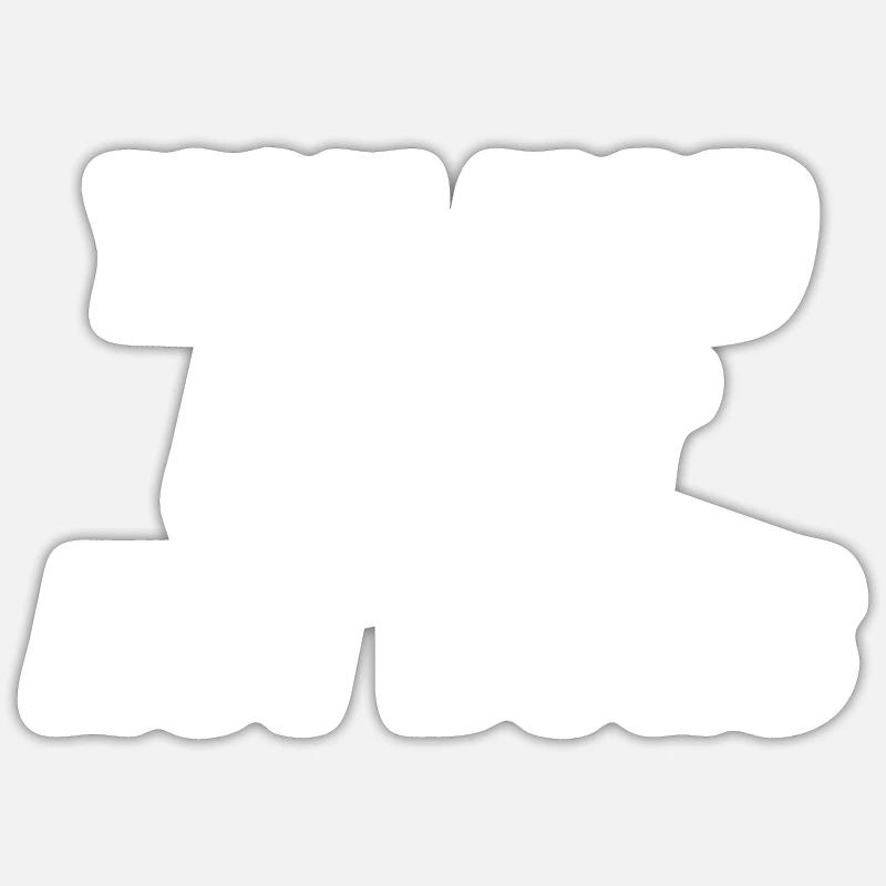 Chien Hund - Sticker taille S (10 x 10 cm) - blanc mat