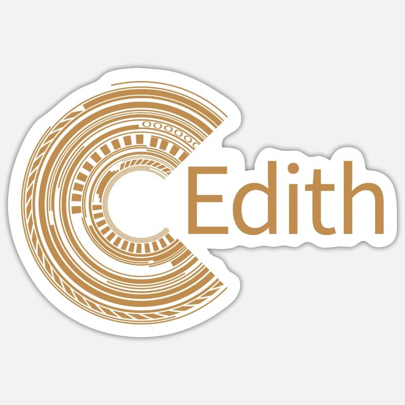 For Edith - Sticker size S (10 x 10 cm) - white matte