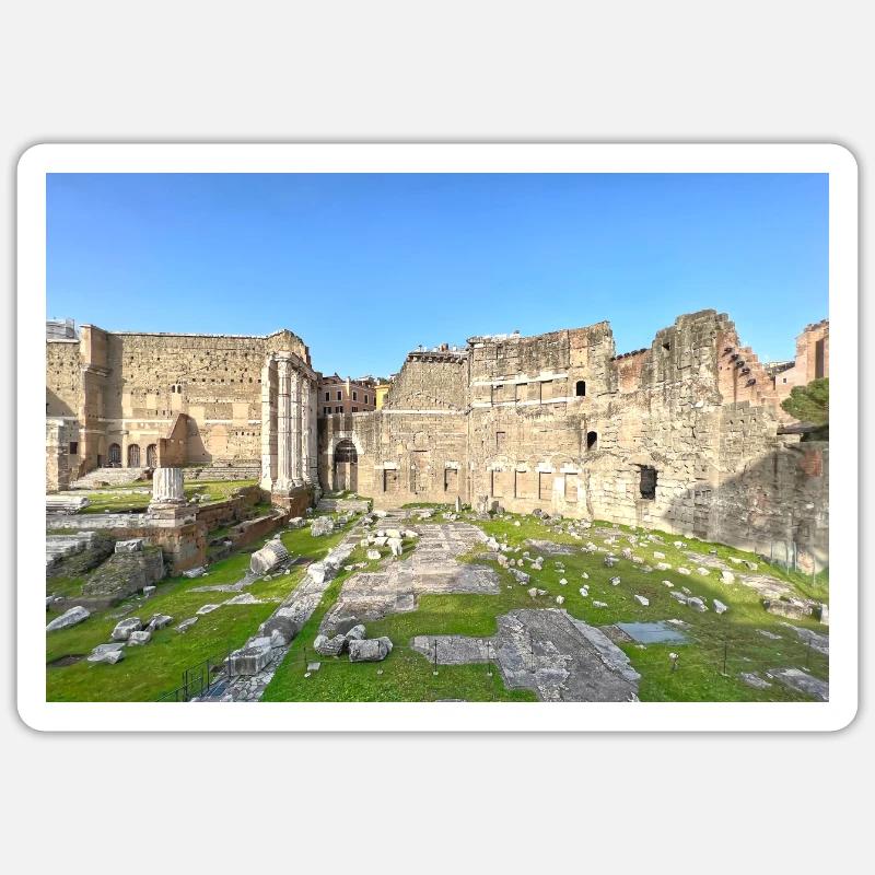 Ruines romaines dans le centre de Rome Sticker taille S (10 x 10 cm)
