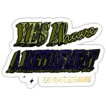 Swimming Pool Tshirts Swimming Pool - Sticker size S (10 x 10 cm) - white matte - Front
