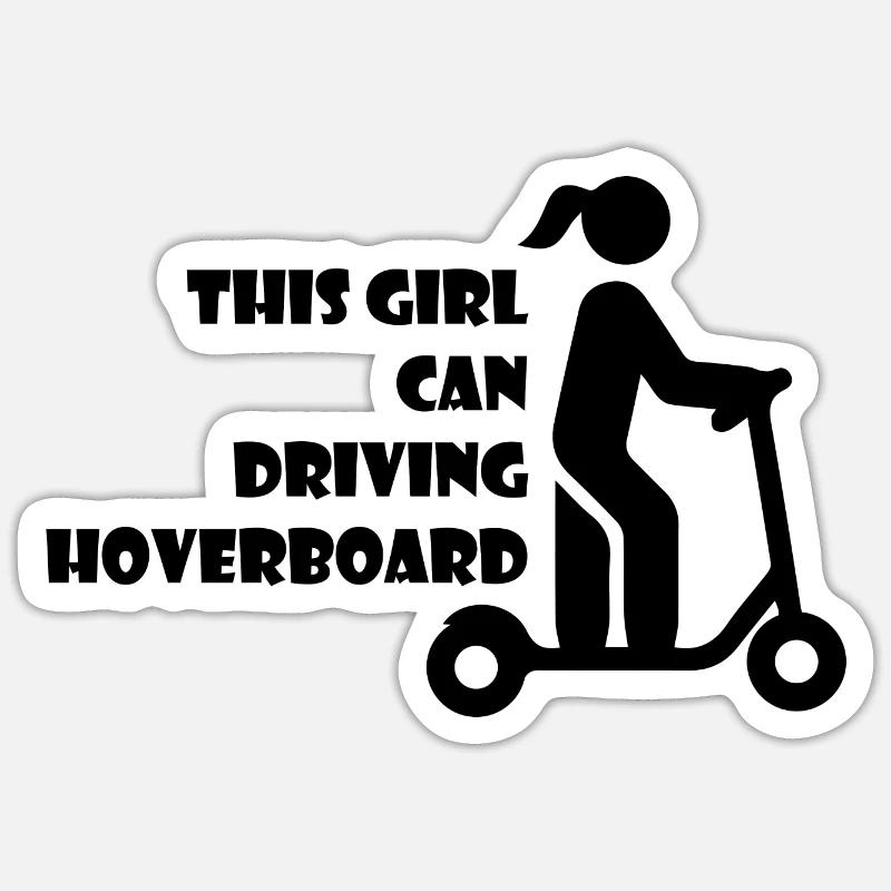 E-Scooter Roller Scooter - Sticker taille S (10 x 10 cm) - blanc mat