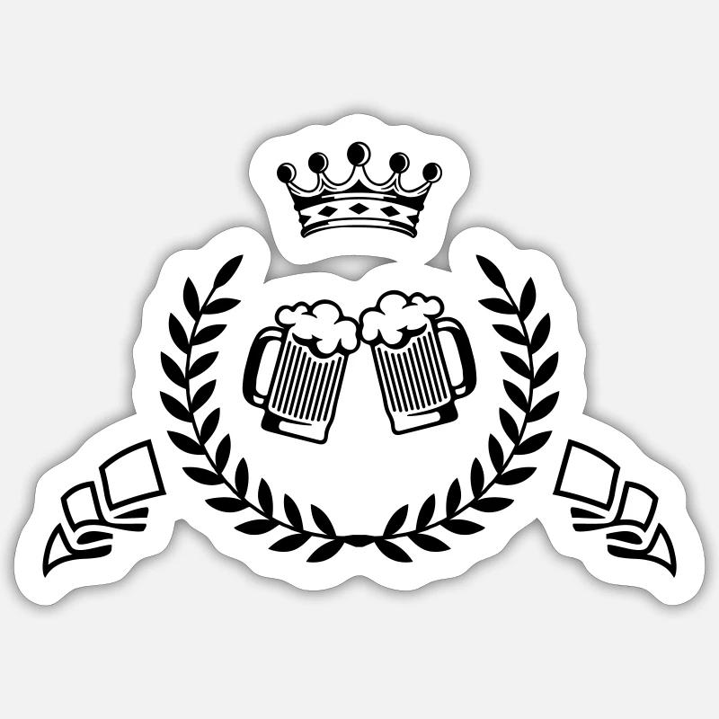 Stemma della birra Sticker formato S (10 x 10 cm)