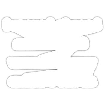 L’émigrant dit anglais drôle - Sticker taille S (10 x 10 cm) - blanc mat - Devant