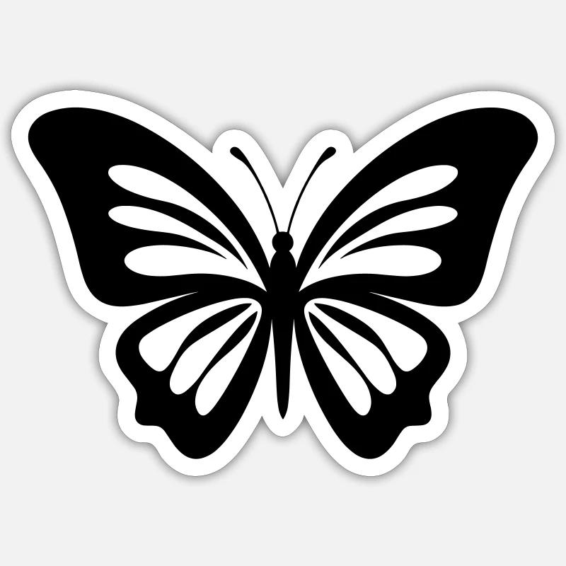 Butterfly - Sticker size S (10 x 10 cm) - white matte