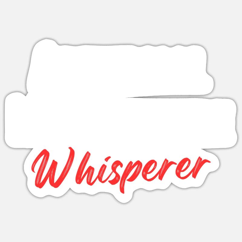 Flüsterer mit künstlicher Intelligenz - Sticker Größe S (10 x 10 cm) - Mattweiß