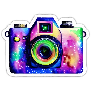 Photographing Camera Photographer Funny Photographer - Sticker size S (10 x 10 cm) - white matte - Front