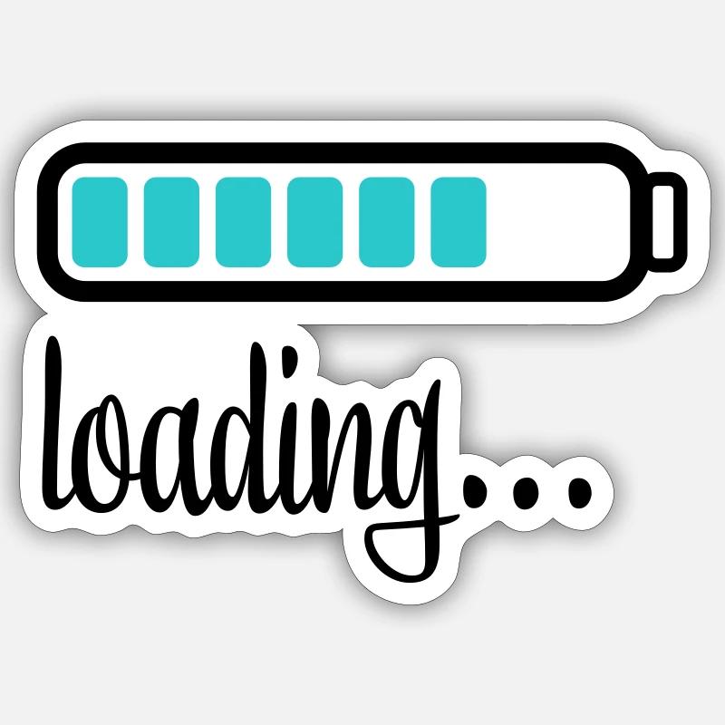 Akku Batterie loading Sticker Größe S (10 x 10 cm)