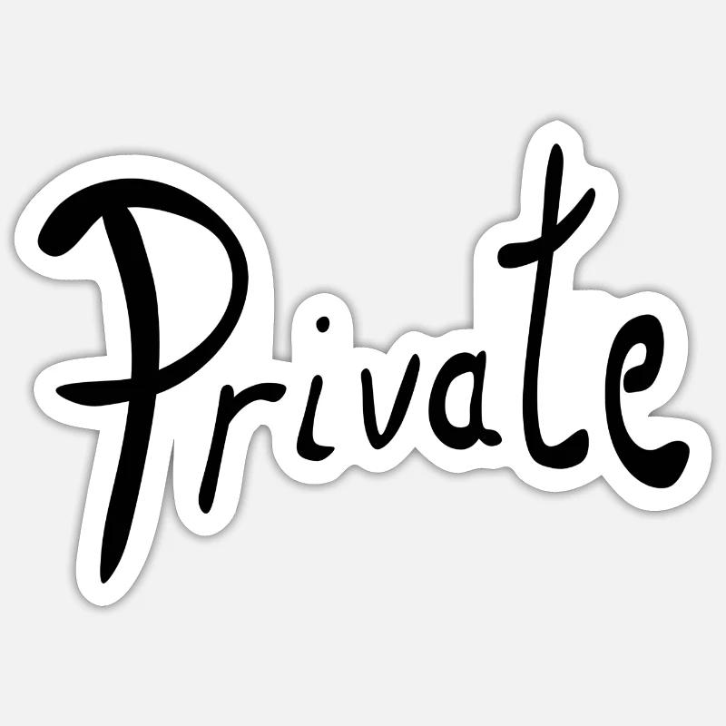 Private Privatsphäre - Sticker Größe S (10 x 10 cm) - Mattweiß