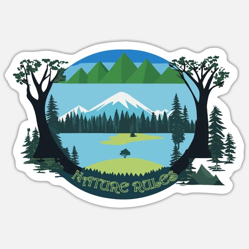 Nature Rules Sticker size S (10 x 10 cm)