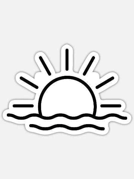 Summer | Sonne | Urlaub Motiv - Sticker Größe S (10 x 10 cm) - Mattweiß