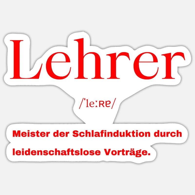 Lehrer Definition - Sticker Größe S (10 x 10 cm) - Mattweiß