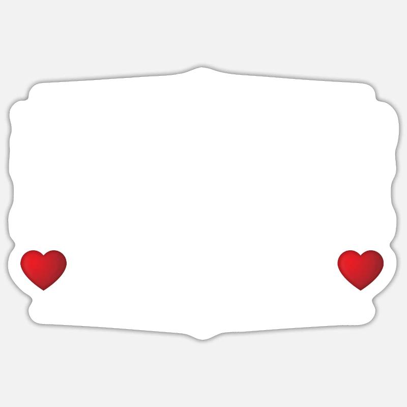 Rêve adorable d’une œuvre d’art de la Saint-Valentin - Sticker taille S (10 x 10 cm) - blanc mat