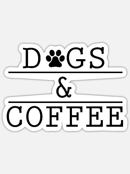 Hund Dog - Sticker Größe S (10 x 10 cm) - Mattweiß