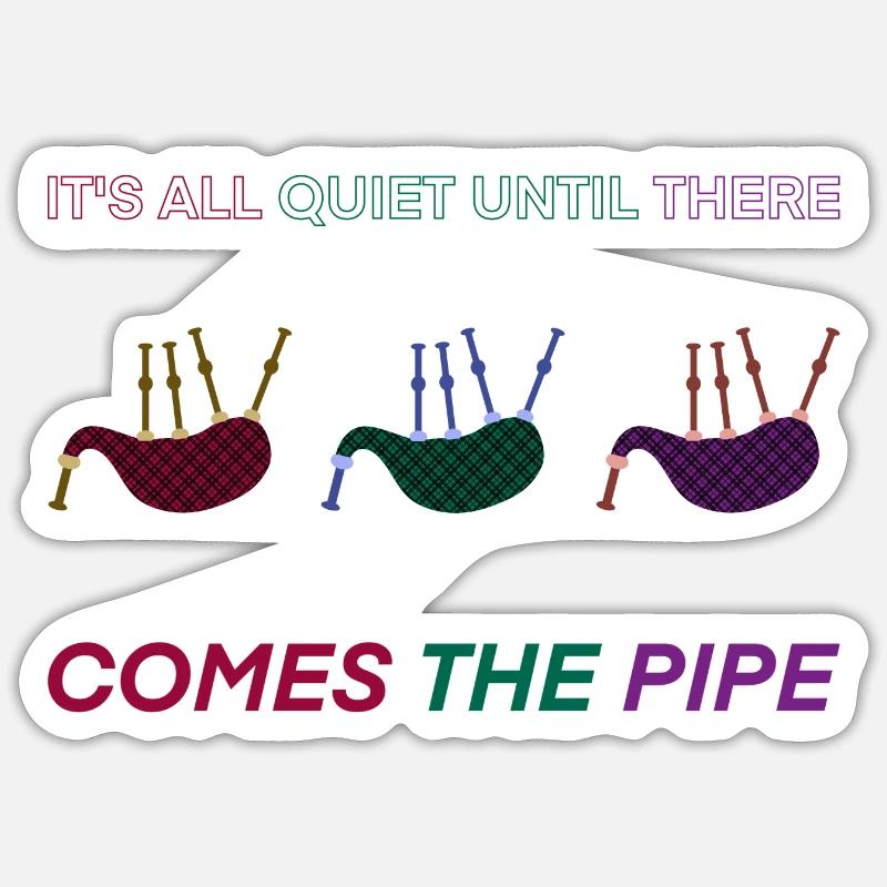 Scottish Bagpipes Celtic Gift - Sticker size S (10 x 10 cm) - white matte