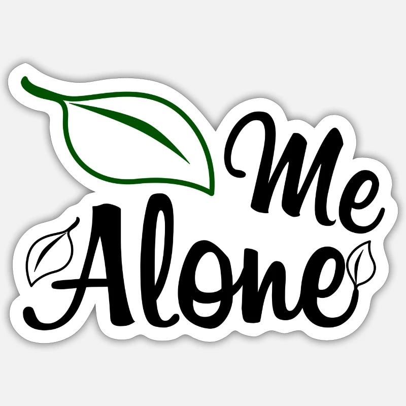 "Leaf" me Alone - Sticker size S (10 x 10 cm) - white matte