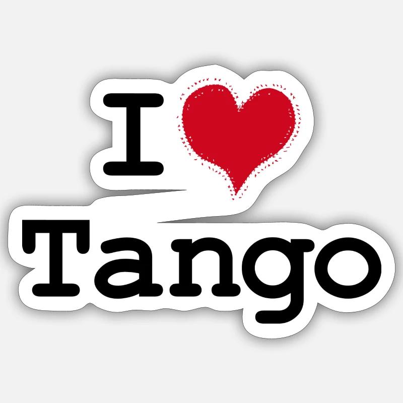 ilovetango Sticker Größe S (10 x 10 cm)