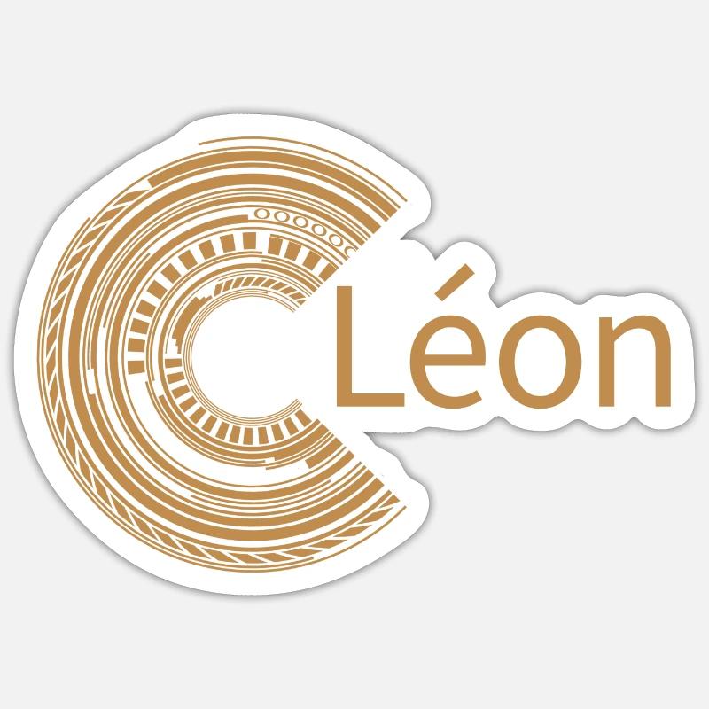 Für Léon - Sticker Größe S (10 x 10 cm) - Mattweiß