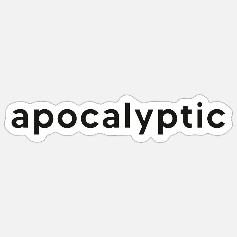 Conception de la typographie apocalyptique Sticker taille S (10 x 10 cm)