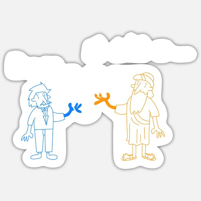 Mathelehrer Phytagoras Geschenk Sticker Größe S (10 x 10 cm)