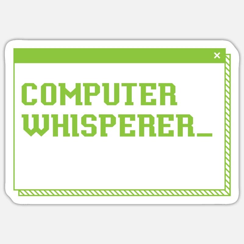 Computer-Flüsterer Sticker Größe S (10 x 10 cm)