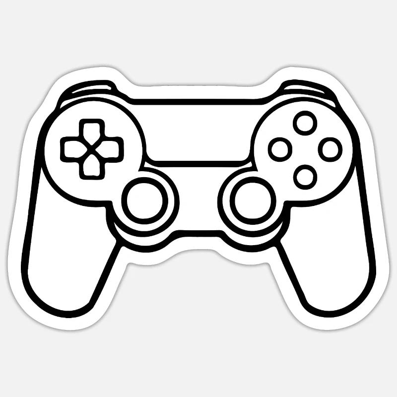 Controller Gaming Videospiele Gamepad Sticker Größe S (10 x 10 cm)