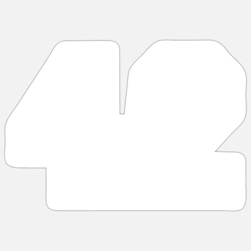 42 - Sticker size S (10 x 10 cm) - white matte