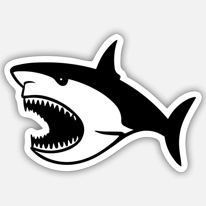 Requin Sticker taille S (10 x 10 cm)