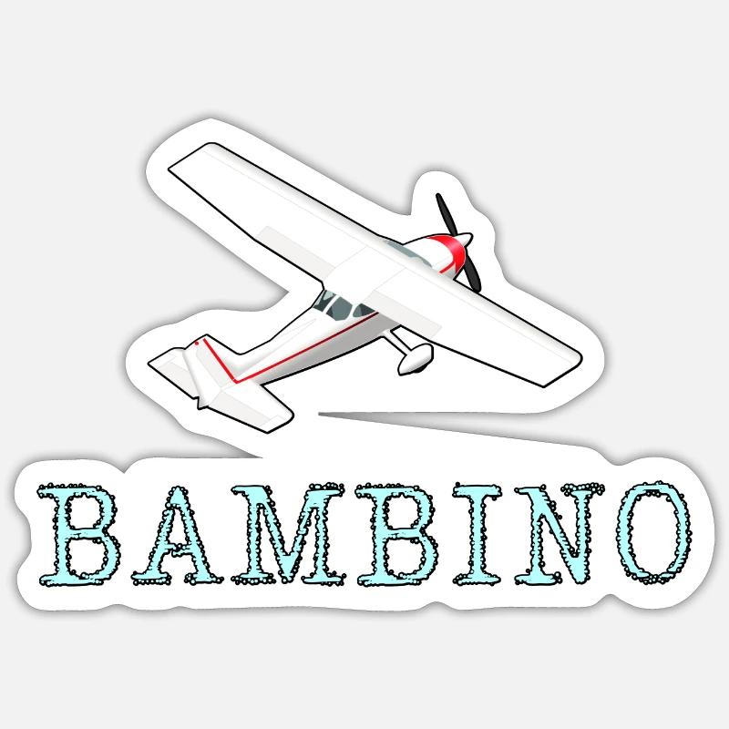 Conception d’avion d’aviation Bambino Sticker taille S (10 x 10 cm)