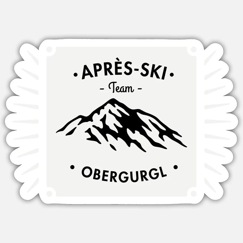 Après-Ski Obergurgl Sticker taille S (10 x 10 cm)