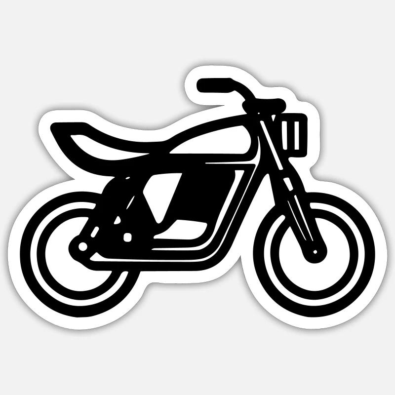 Motorrad - Sticker Größe S (10 x 10 cm) - Mattweiß