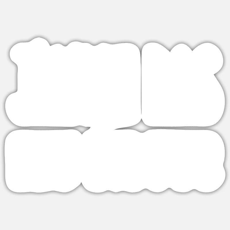 j'aime pas les bisous - Sticker taille S (10 x 10 cm) - blanc mat